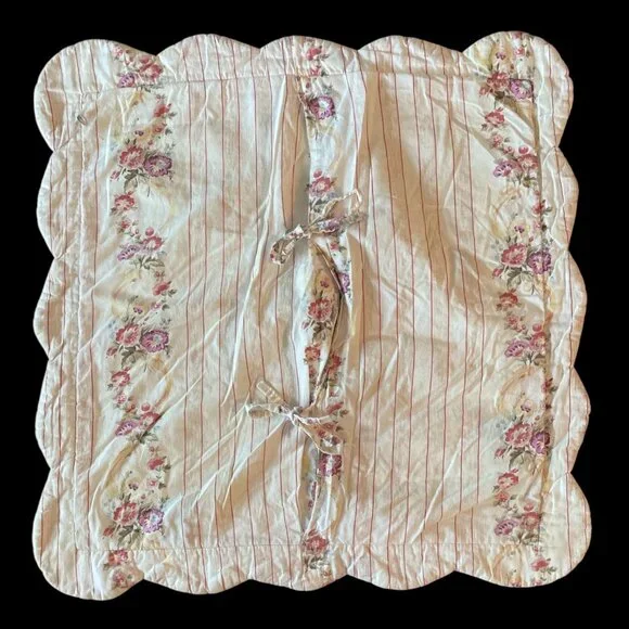 Quilted Floral Paisley Pillow Shams  Cottagecore Country Shabby Chic Romantic - Picture 7 of 11